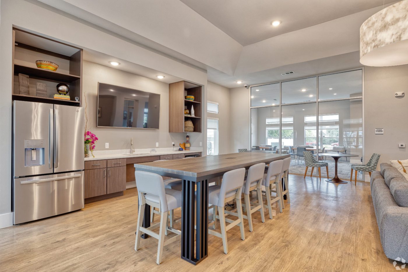 Resident-Center-demonstrsation-kitchen-at-Austin-TX-La-Cima-Apts-scaled - La Cima Apartments | Austin TX